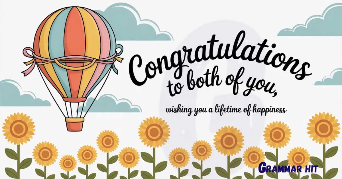 Congratulations to Both of You